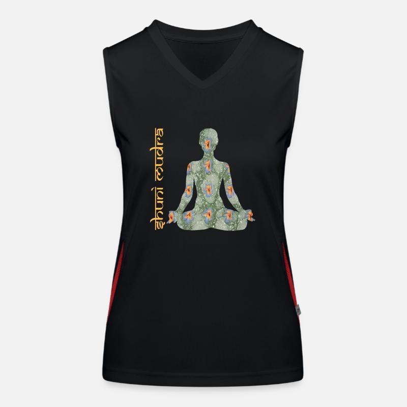 yoga 15 shuni mudra e 211 Débardeur respirant contrasté Femme