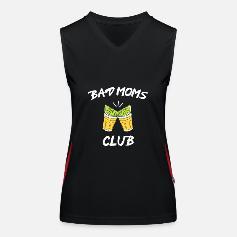 Bad Moms Club Funktionelles Kontrast-Tank Top für Frauen