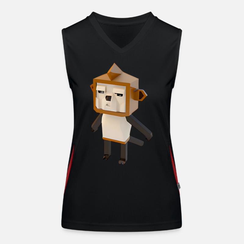 Polygon Affe Funktionelles Kontrast-Tank Top für Frauen
