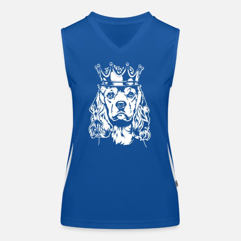 American Cocker Spaniel Crown Dog Dogs Wilsigns Women's Functional Contrast Tank Top