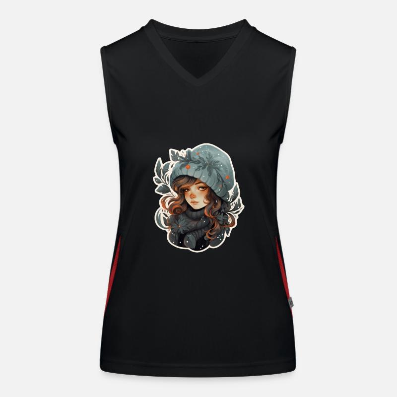 Wintermädchen Funktionelles Kontrast-Tank Top für Frauen