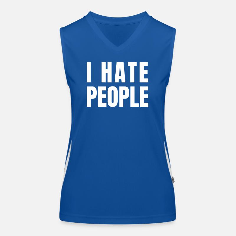 Ich hasse Menschen Funktionelles Kontrast-Tank Top für Frauen