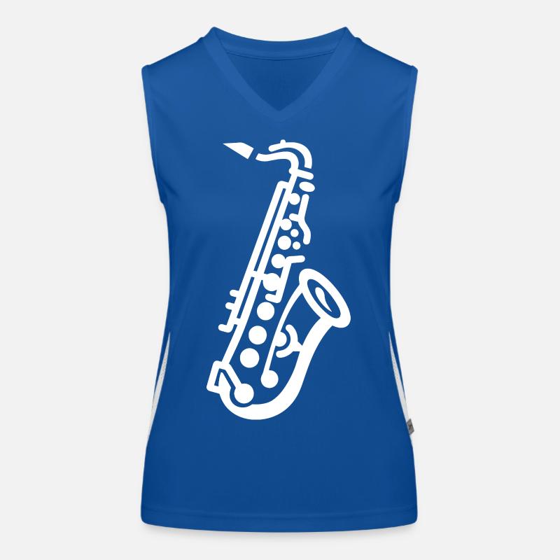 Dessin de saxophone Débardeur respirant contrasté Femme
