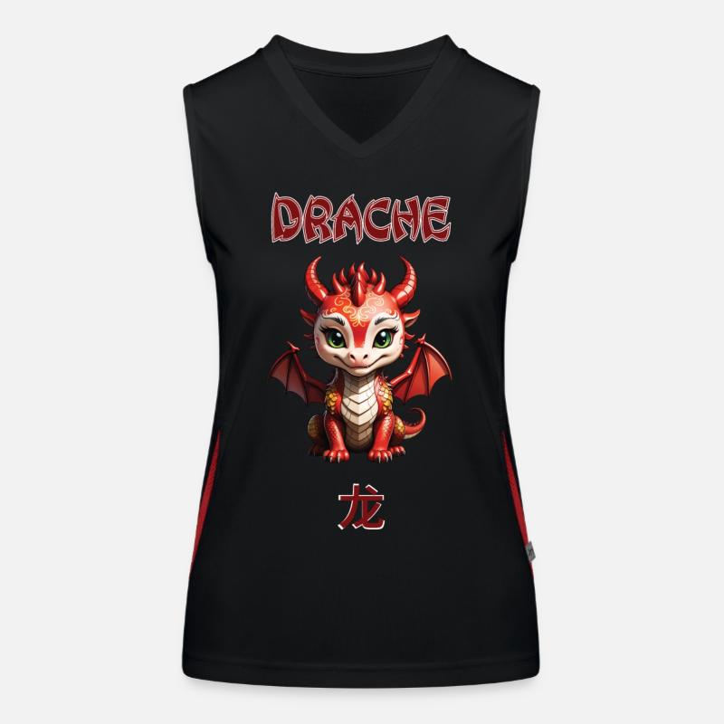 Drache - chinesisches Sternzeichen - Astrologie Funktionelles Kontrast-Tank Top für Frauen