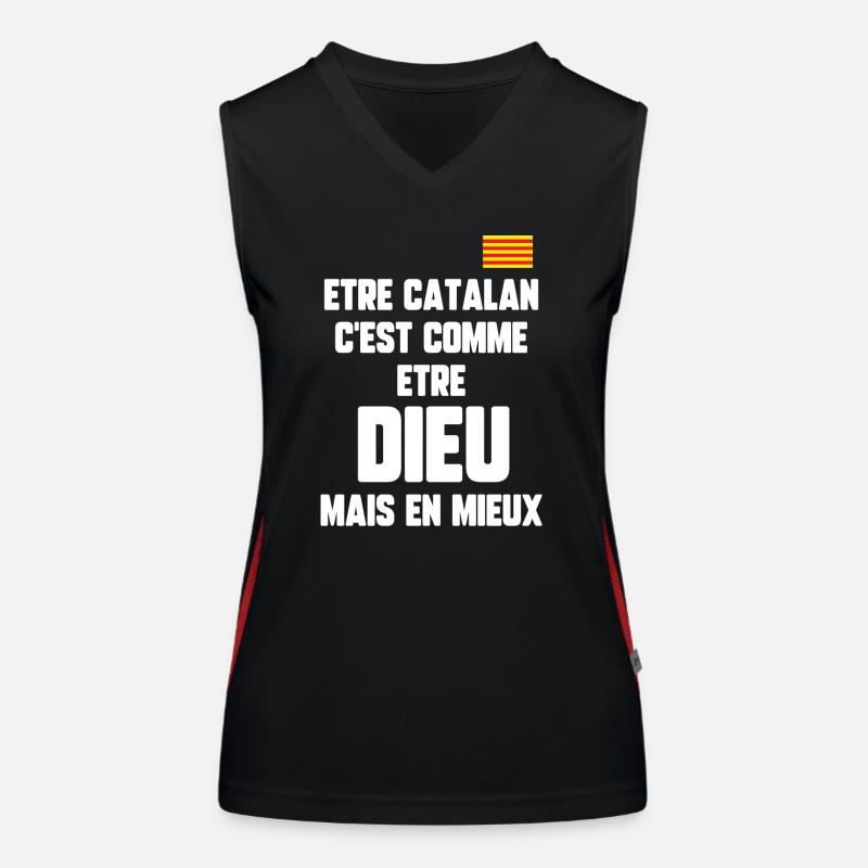 Catalan Débardeur respirant contrasté Femme