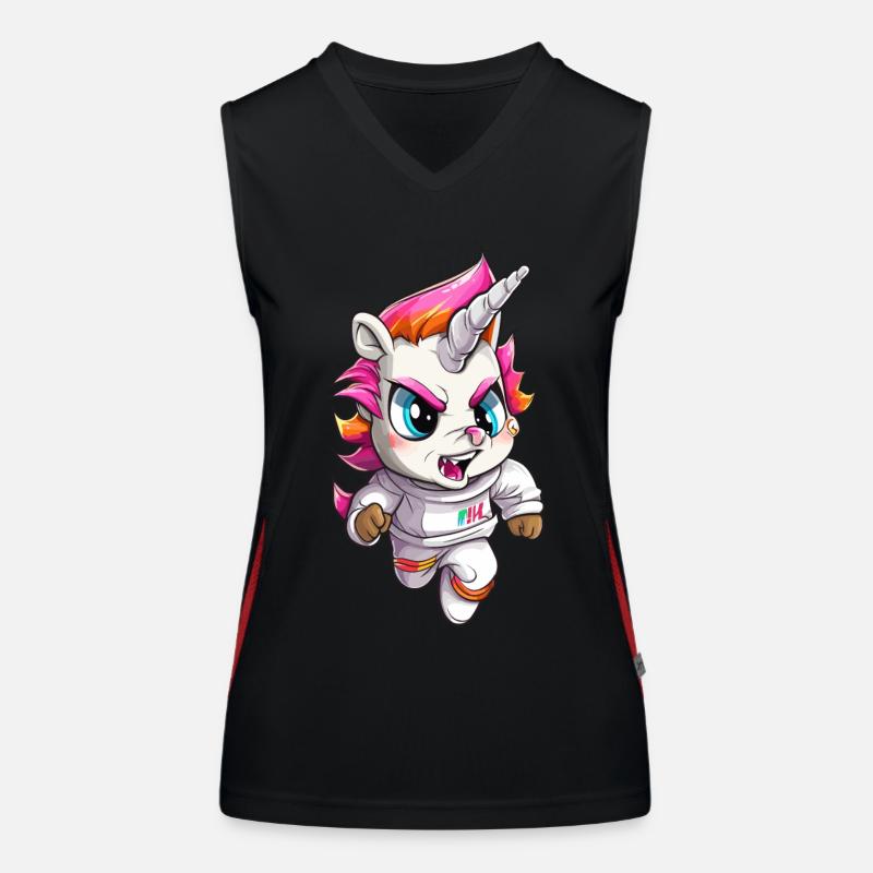 Grim Unicorn Design - Mystical Magic Women's Functional Contrast Tank Top