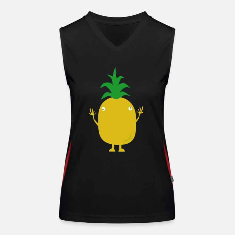 pineapple - Women's Functional Contrast Tank Top - black/red
