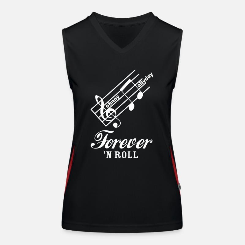 johnny wite - Women's Functional Contrast Tank Top - black/red