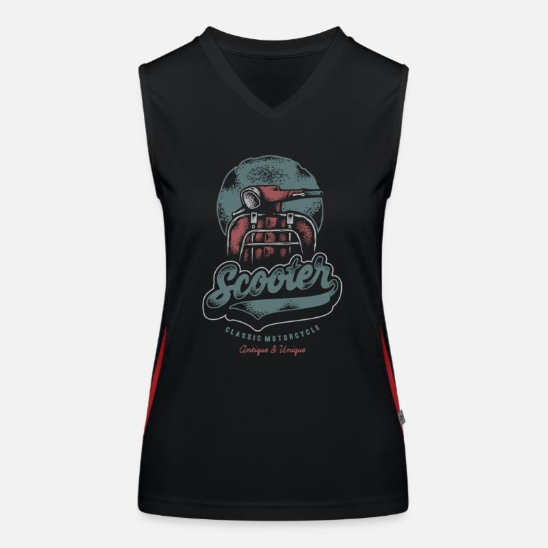 Sommer - Rollerfahrer - Spanienfeeling Funktionelles Kontrast-Tank Top für Frauen