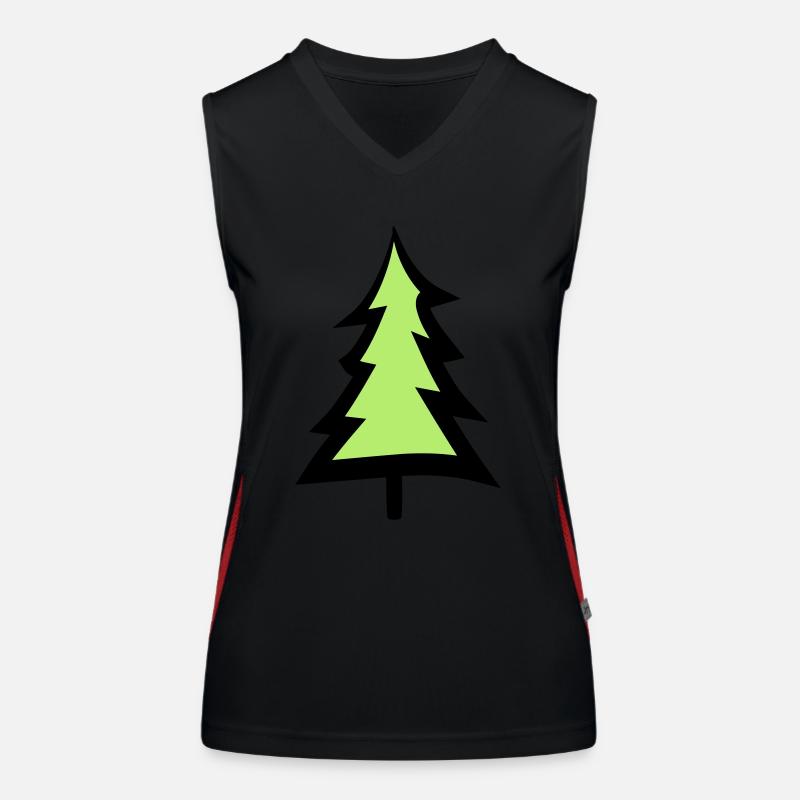 arbre de noël arbre de noël texte conception logo sapin s Débardeur respirant contrasté Femme