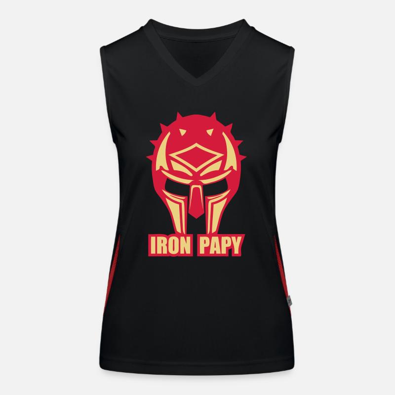 iron papy casque armure ironpapy cask Débardeur respirant contrasté Femme