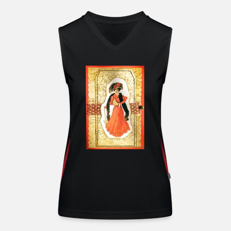 Lady Orange victorienne Débardeur respirant contrasté Femme