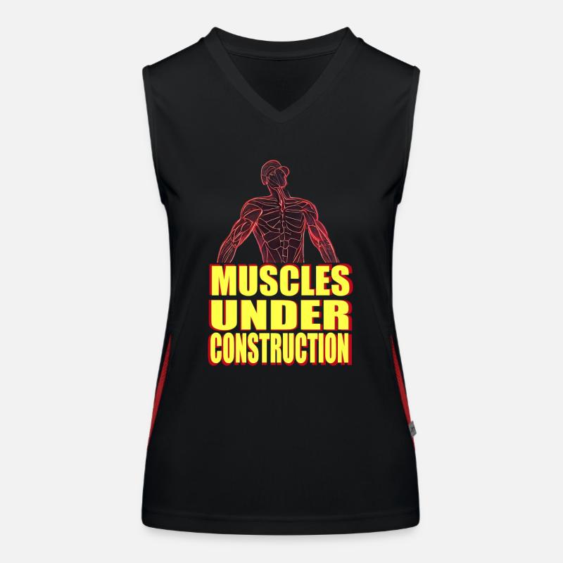 muscles under construction Funktionelles Kontrast-Tank Top für Frauen