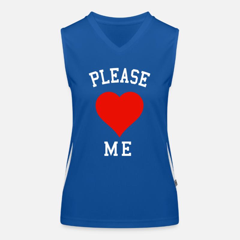 Bitte liebe mich Funktionelles Kontrast-Tank Top für Frauen