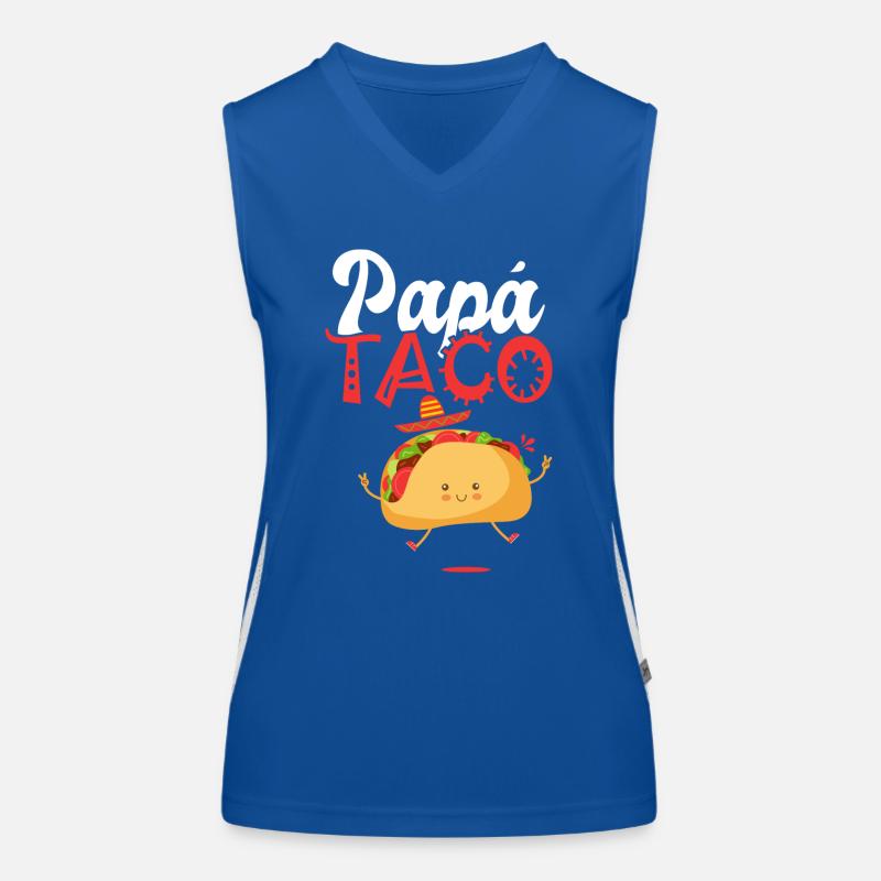 dad taco Taco Tacos mexikanisches Essen Geschenk Funktionelles Kontrast-Tank Top für Frauen
