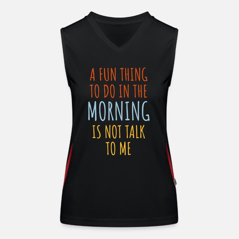 not talk to me Funktionelles Kontrast-Tank Top für Frauen