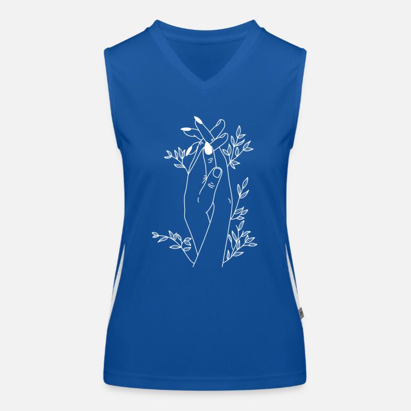 Wachsende Hände Funktionelles Kontrast-Tank Top für Frauen