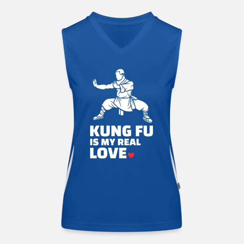 Ich Liebe Kung Fu Funktionelles Kontrast-Tank Top für Frauen