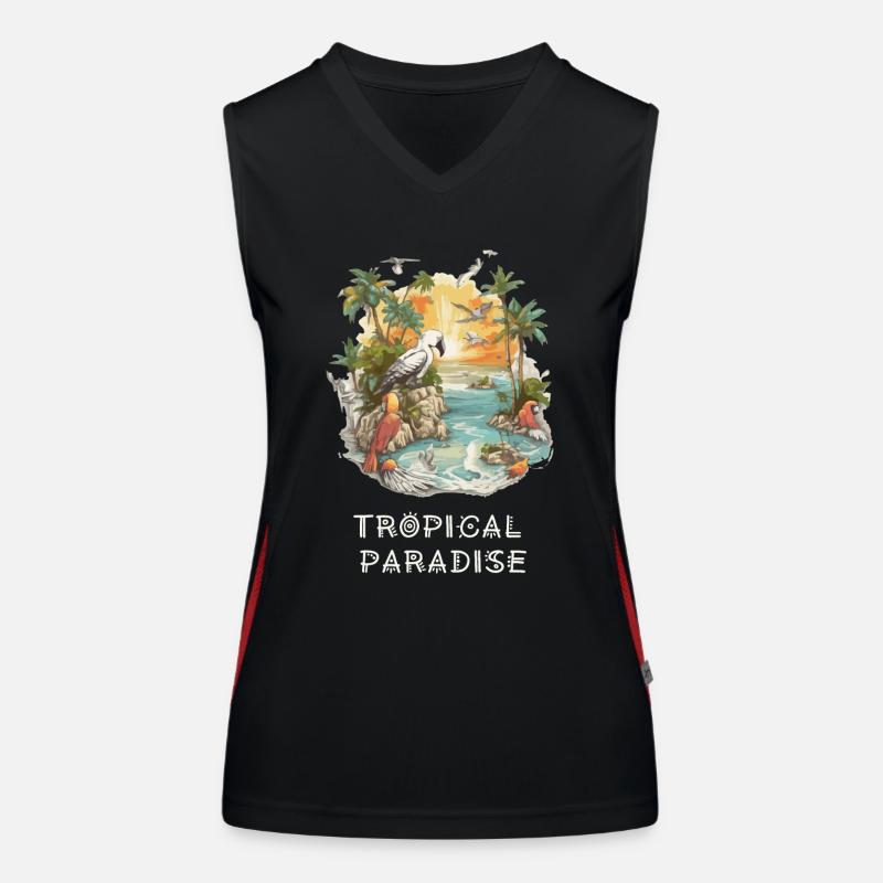 Tropical Paradise Women's Functional Contrast Tank Top