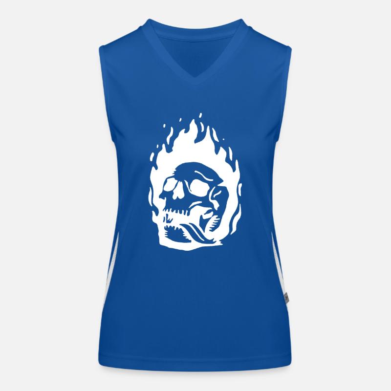 Burning Skull Women's Functional Contrast Tank Top
