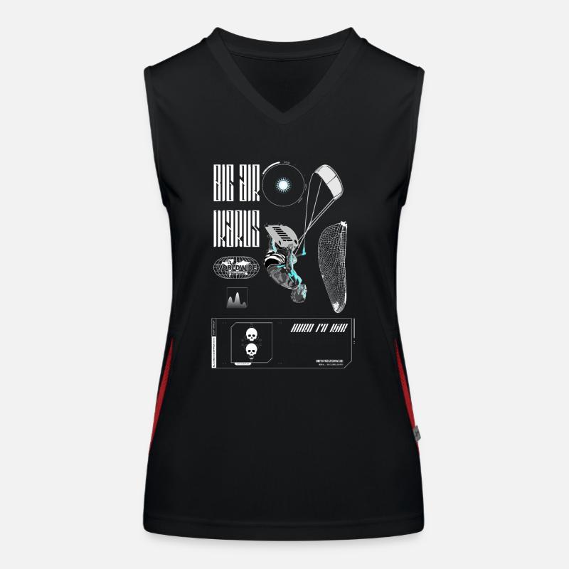 Ikarus Kitesurf Débardeur respirant contrasté Femme