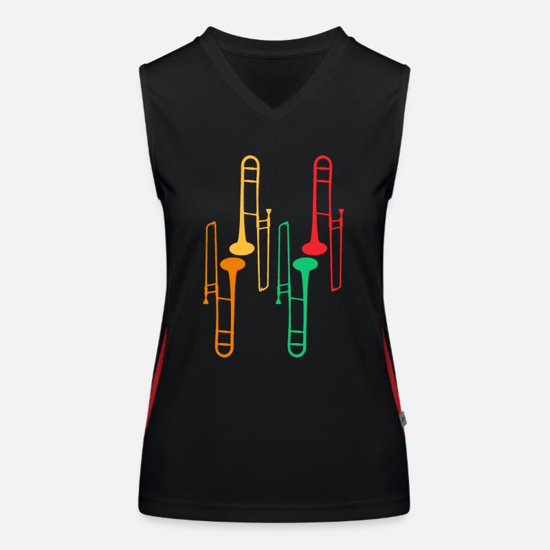 Trombone Collection - Trombone Player Women's Functional Contrast Tank Top