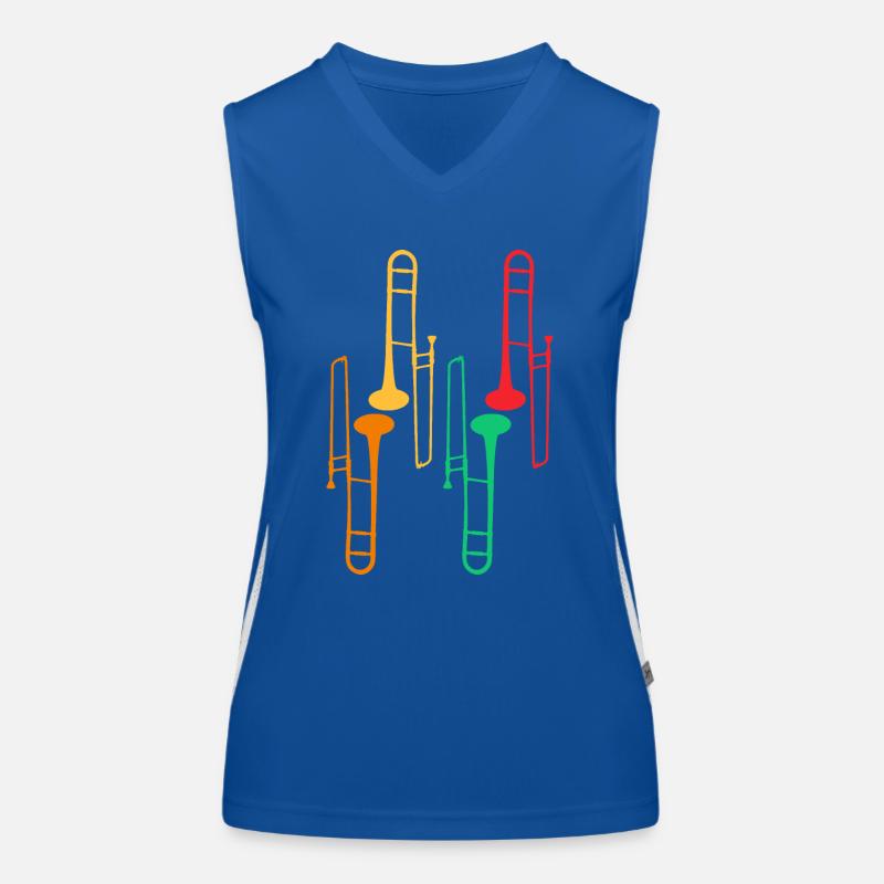 Trombone Collection - Trombone Player Women's Functional Contrast Tank Top