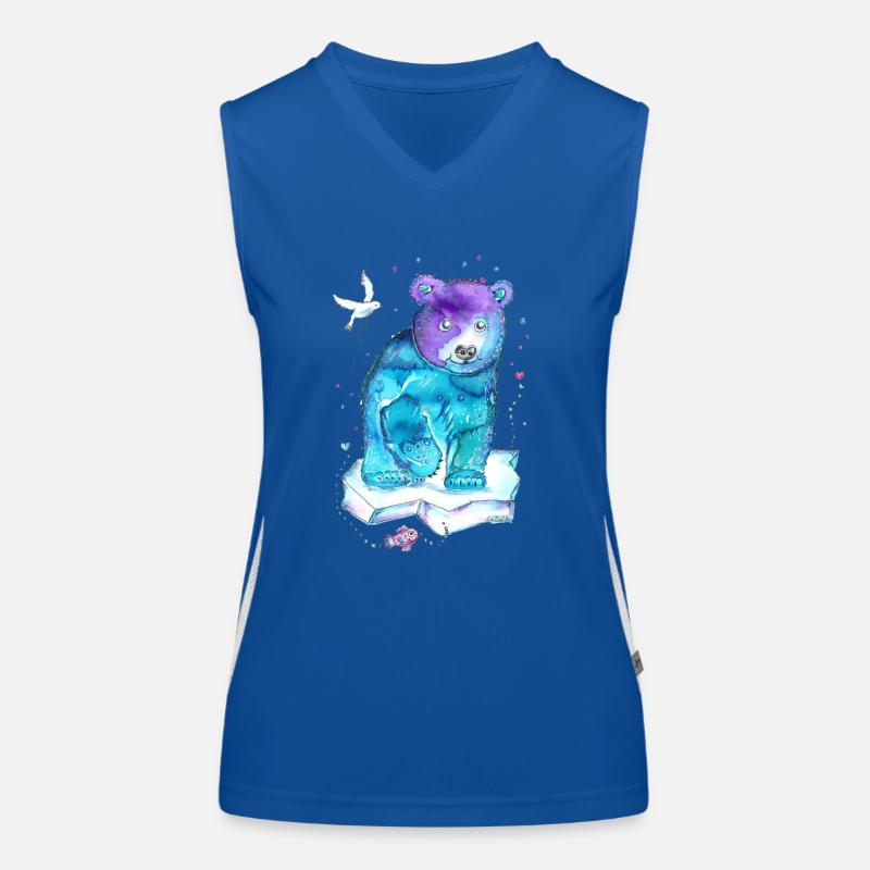 Gute Laune Eisbär Funktionelles Kontrast-Tank Top für Frauen