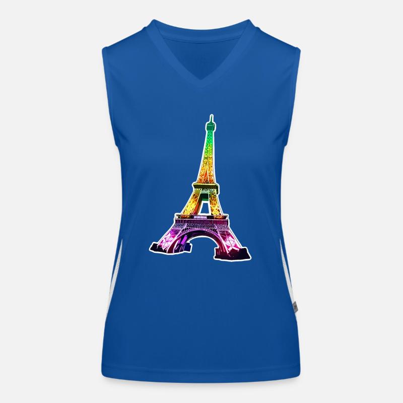 Eiffelturm #17 Funktionelles Kontrast-Tank Top für Frauen