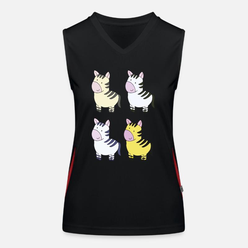 Zebra Colorful Women's Functional Contrast Tank Top