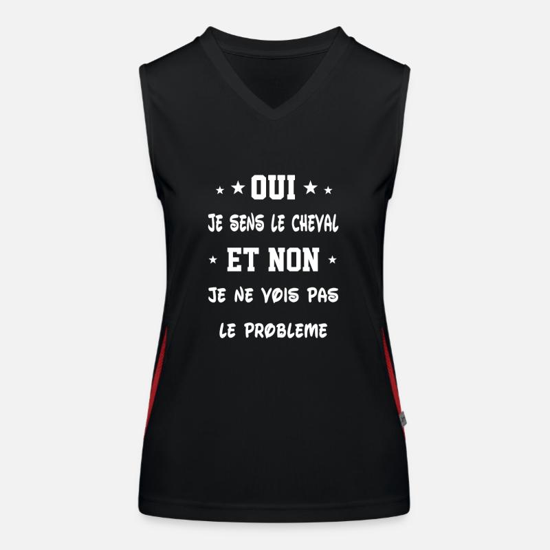 Oui je sens le cheval Débardeur respirant contrasté Femme