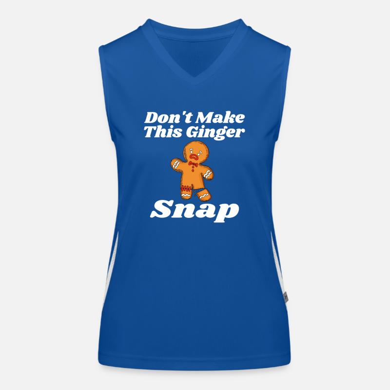 Don't Make This Ginger Snap Redhead Gift Christmas Débardeur respirant contrasté Femme