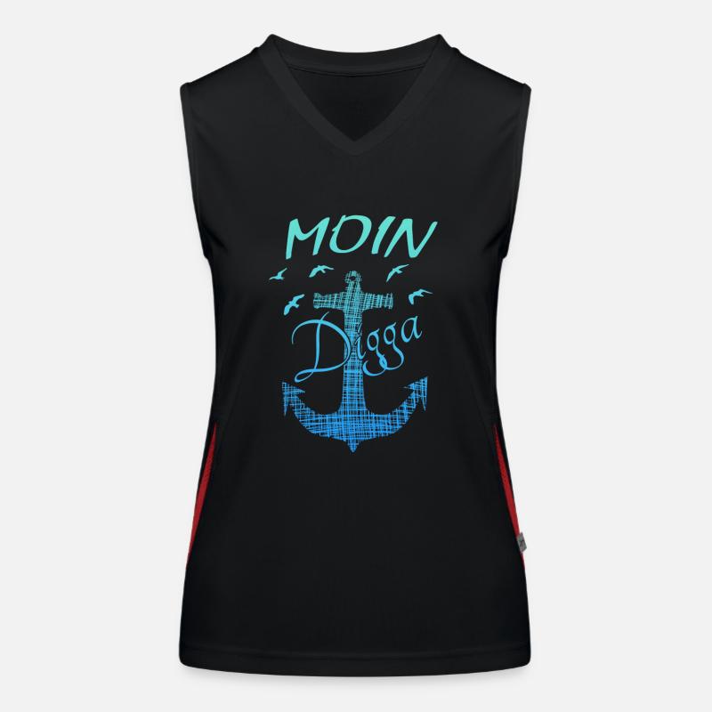 Moin Moin Funktionelles Kontrast-Tank Top für Frauen