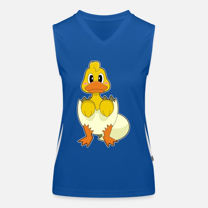 Ente Ei Eierschale Funktionelles Kontrast-Tank Top für Frauen
