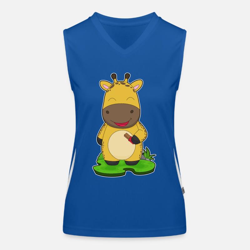 Giraffe Schokoladenriegel Funktionelles Kontrast-Tank Top für Frauen