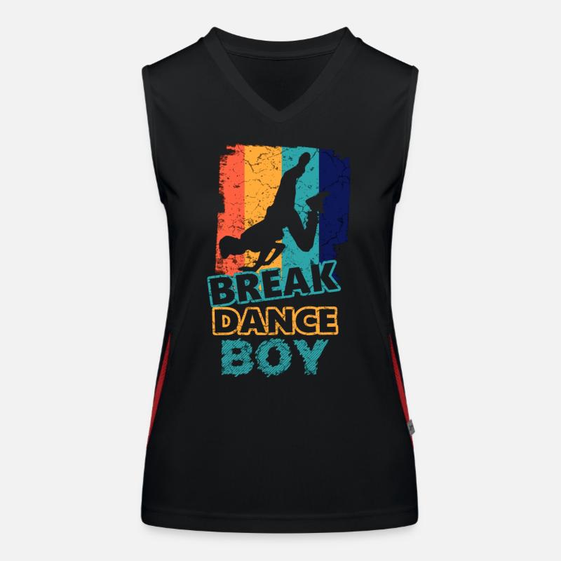 Breakdance Junge Breakdancer Tanzen Funktionelles Kontrast-Tank Top für Frauen