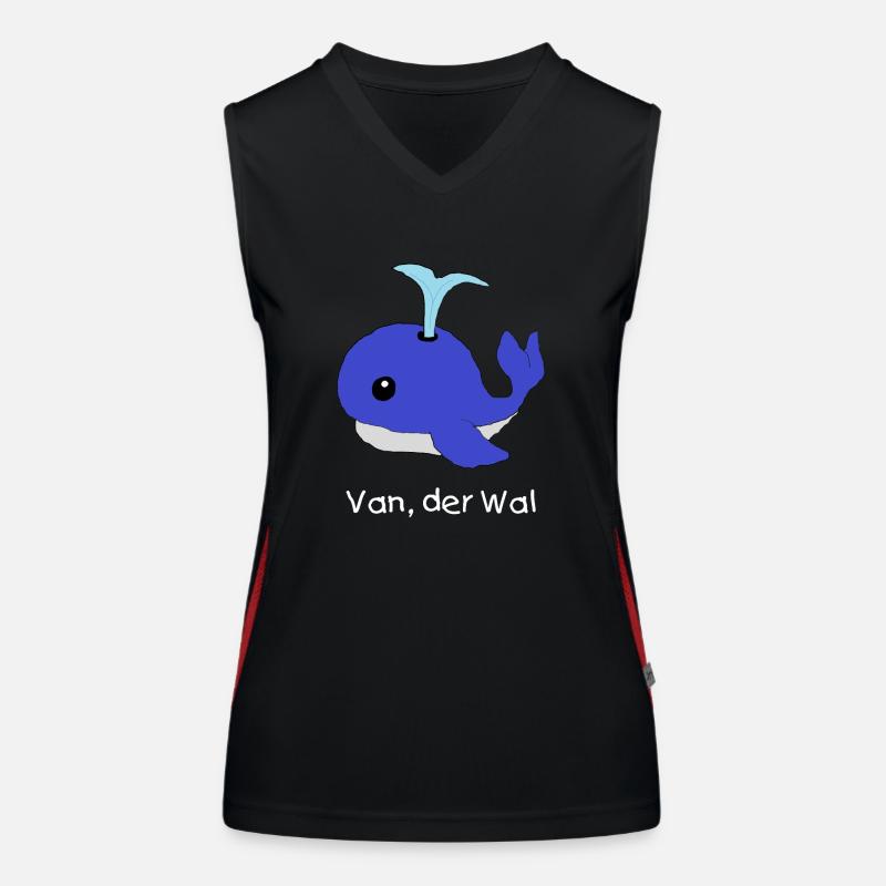 Van der Wal mit Beschriftung Funktionelles Kontrast-Tank Top für Frauen