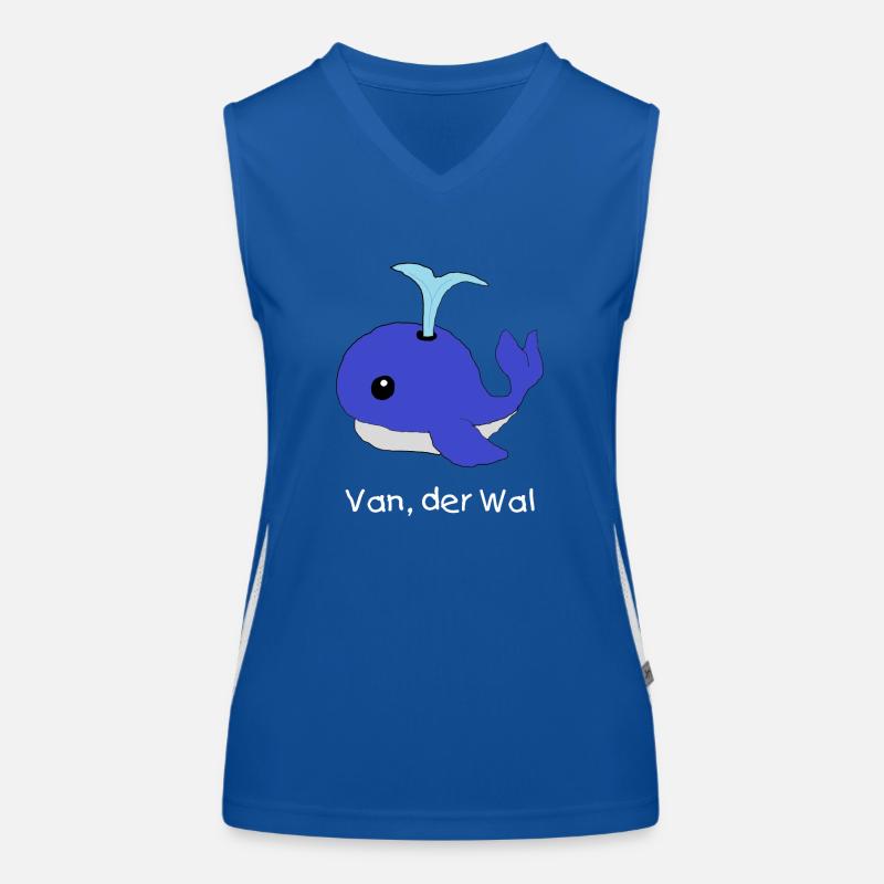 Van der Wal mit Beschriftung Funktionelles Kontrast-Tank Top für Frauen