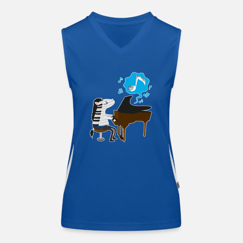 A zebra playing the piano Débardeur respirant contrasté Femme