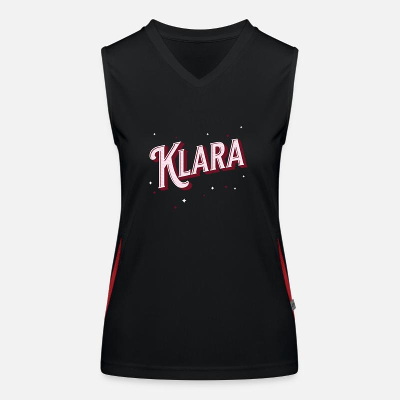 Klara name personalized Women's Functional Contrast Tank Top