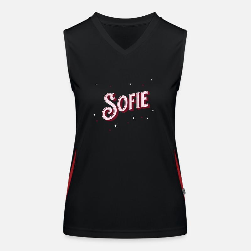 Sofie Nom Personnalisé Débardeur respirant contrasté Femme