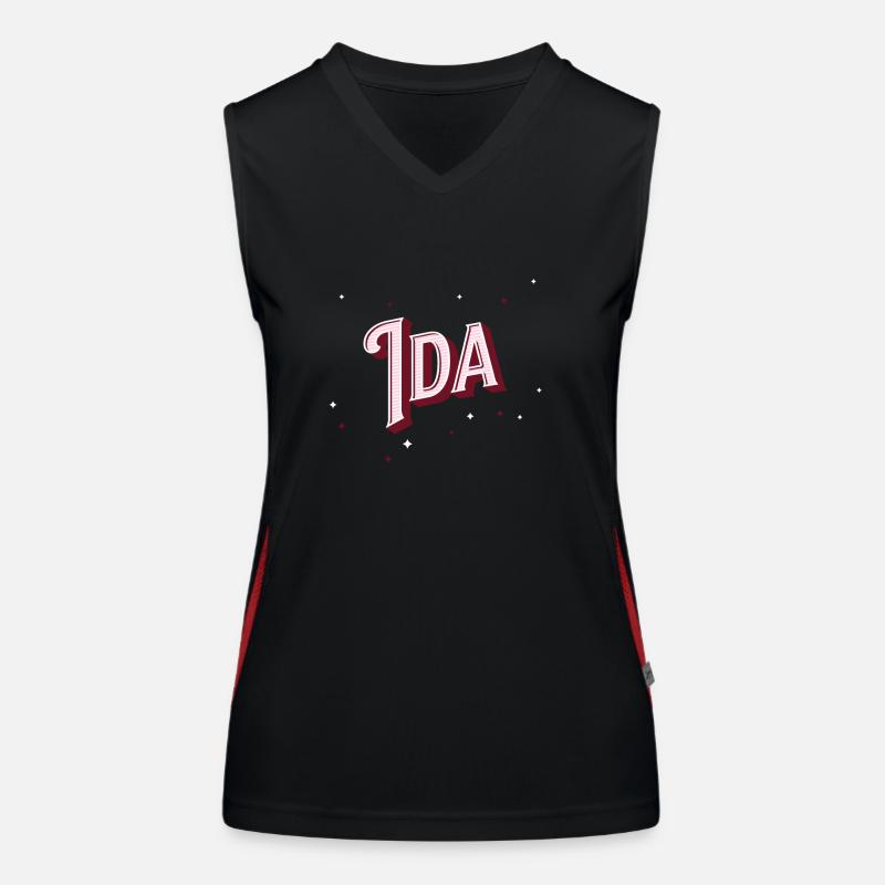 Ida name personalized Women's Functional Contrast Tank Top