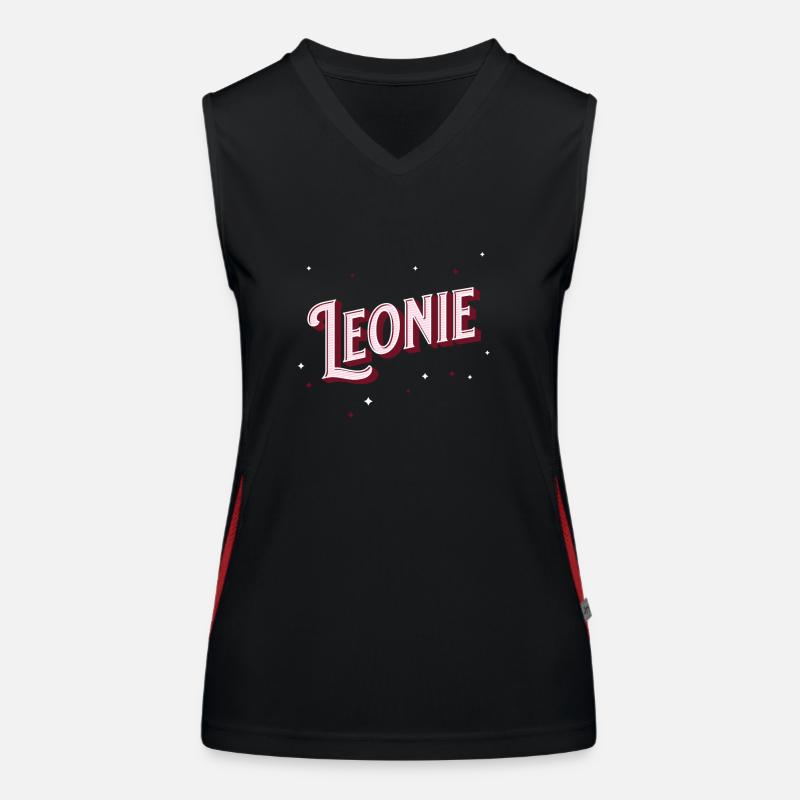Leonie name personalized Women's Functional Contrast Tank Top