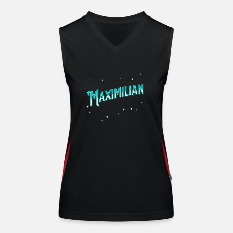Maximilian name personalized Women's Functional Contrast Tank Top