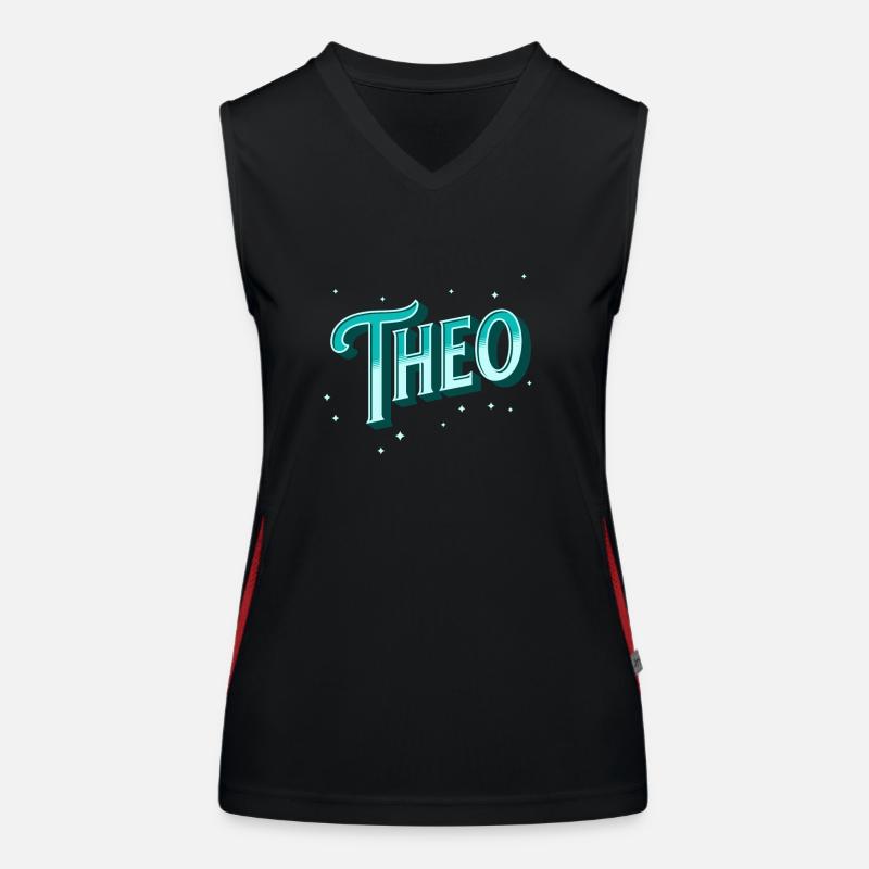Theo name personalized Women's Functional Contrast Tank Top