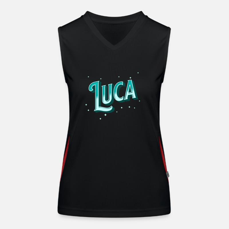 Luca name personalized Women's Functional Contrast Tank Top
