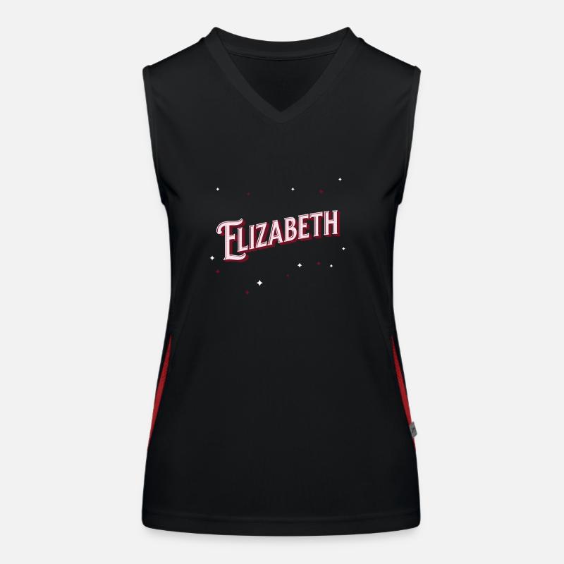 Elizabeth name personalized Women's Functional Contrast Tank Top
