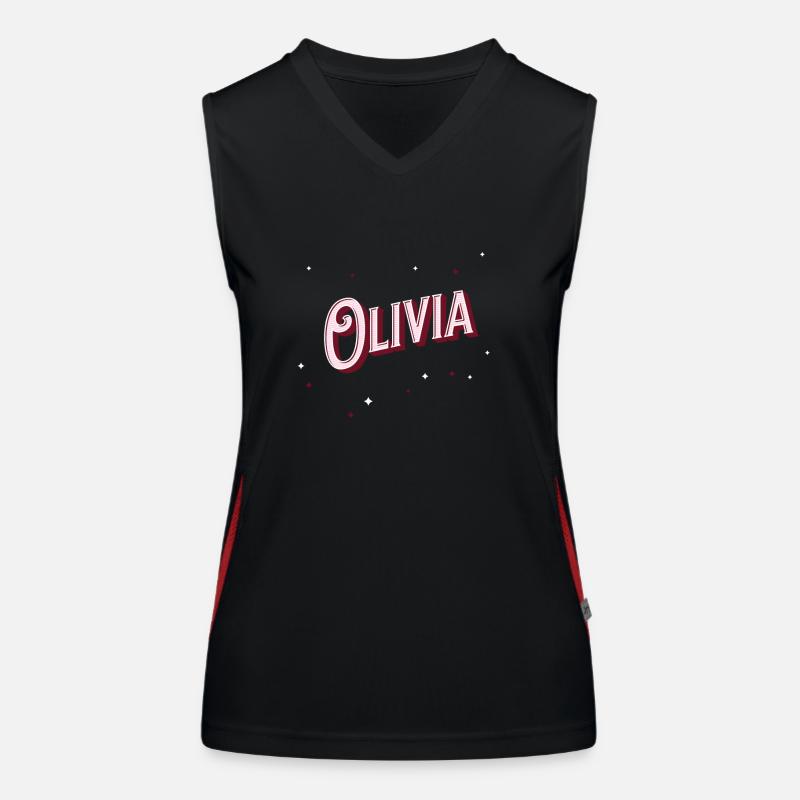 Olivia name personalized Women's Functional Contrast Tank Top