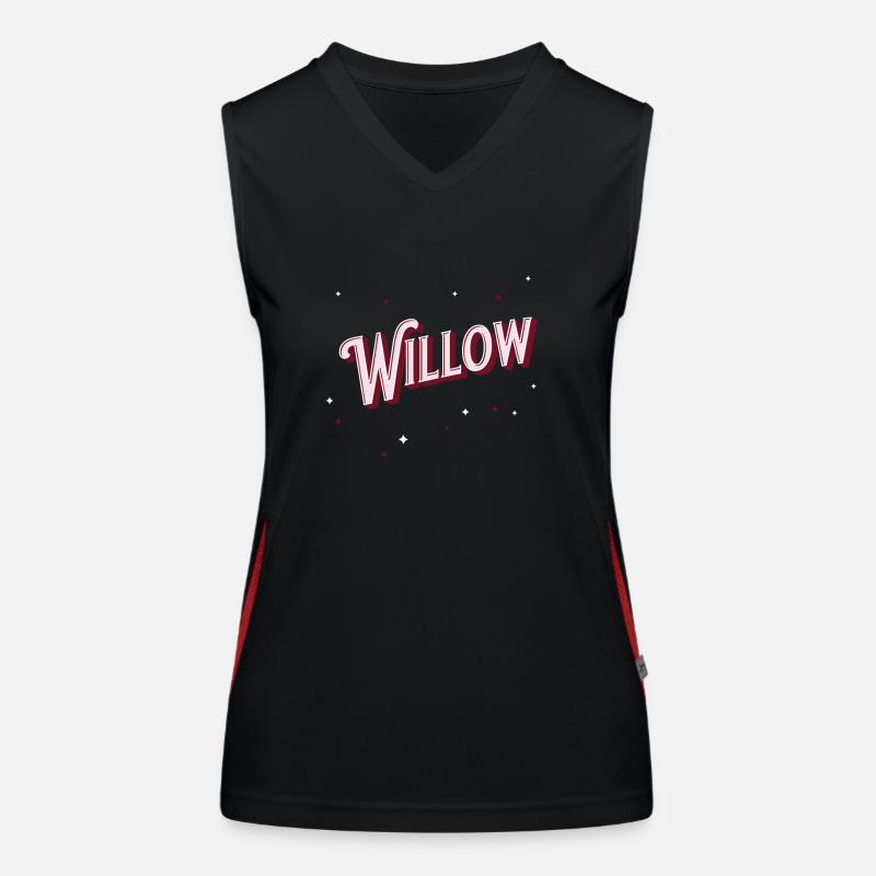 Willow name personalized Women's Functional Contrast Tank Top
