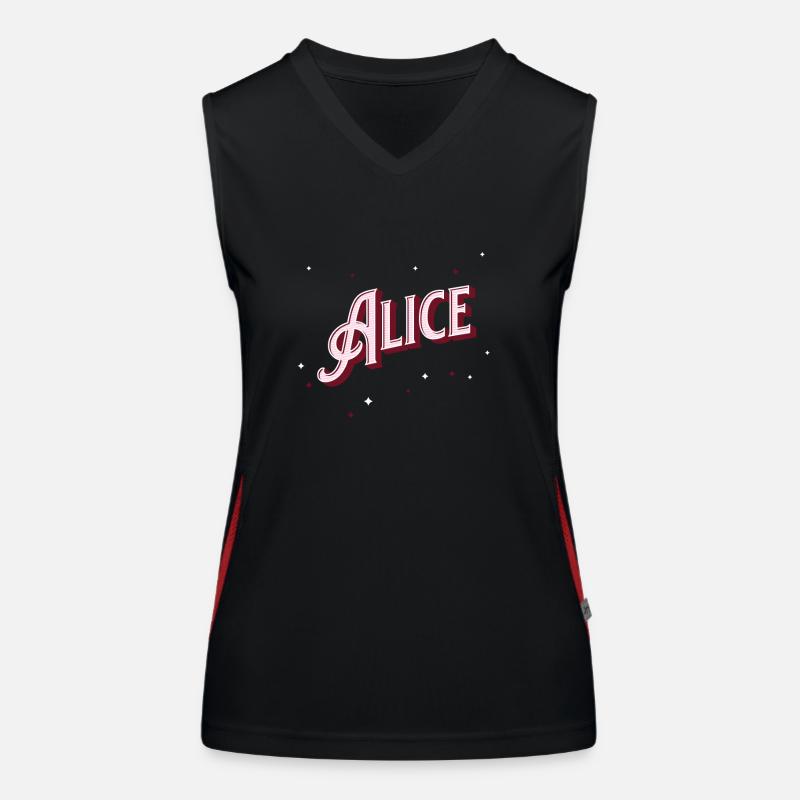 Alice name personalized Women's Functional Contrast Tank Top